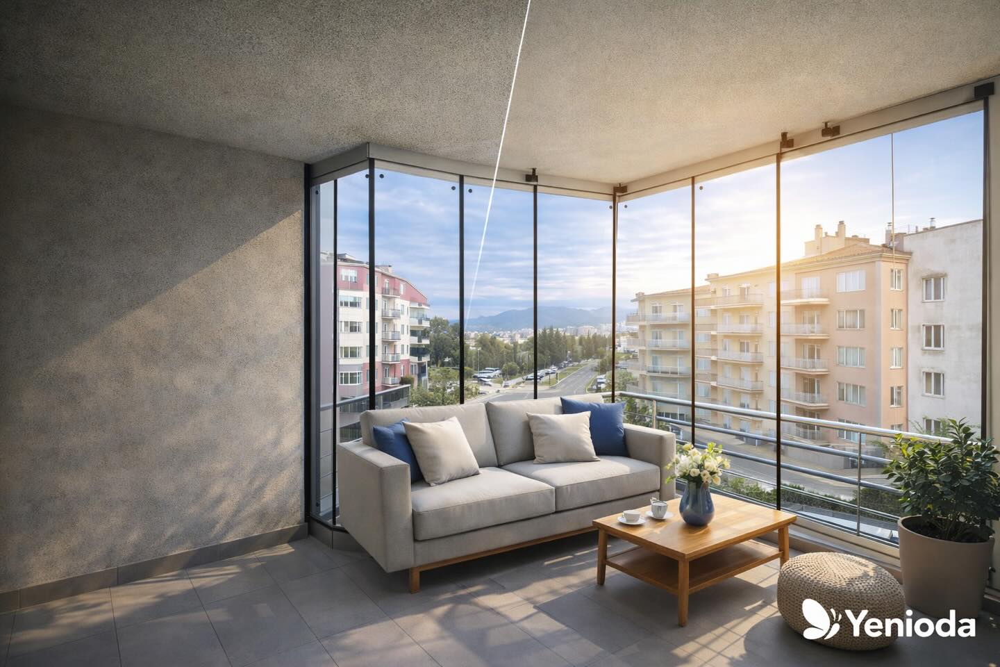 Albertgenau cam balkon Albertgenau tente albertgenau cam sistemleri yenioda cam sistemleri yenioda tente yenioda Cam balkon sistemleri Katlanır Cam Balkon uygulaması örneği